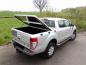 Mobile Preview: Laderaumabdeckung aus Alu-Riffelblech inkl. 22 mm Edelstahlreling für Ford Ranger, Doppelkabiner, Modell 2019