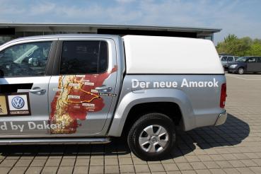 Hardtop ohne Seitenscheiben, Farbe: Weiß, kabinenhoch, inkl. ABE für VW Amarok, Doppelkabiner, Modell 2010