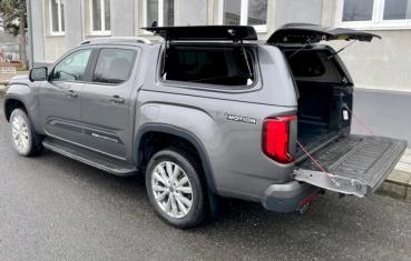 Preview: Hardtop mit manuellen Seitenklappen, kabinenhoch, in Wagenfarbe lackiert für VW Amarok Doppelkabiner, Modell 2023