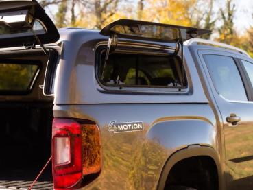 Preview: Hardtop mit aufklappbaren Seitenscheiben, in Wagenfarbe lackiert, kabinenhoch, für VW Amarok Doppelkabiner, Modell 2023