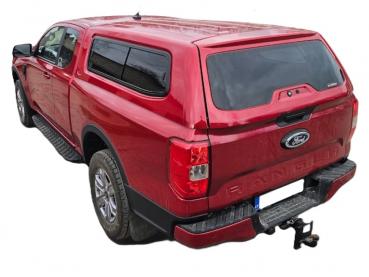 Hardtop mit Schiebefenster (Fahrerseite) und Klappfenster (Beifahrerseite), in Wagenfarbe lackiert, für Ford Ranger Xtra-Cab (1,5-Kabiner), Modell 2023