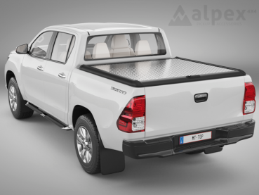 Laderaumabdeckung aus Alu-Riffelblech für Toyota Hilux, Doppelkabiner, Modell 2021