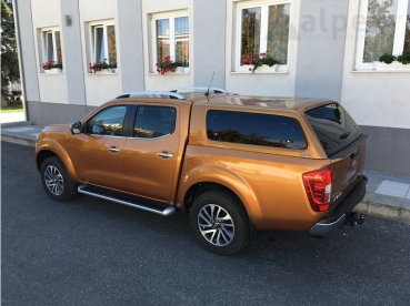 Preview: Hardtop mit aufklappbaren Seitenscheiben, in Wagenfarbe lackiert, kabinenhoch, für Renault Alaskan Doppelkabiner, Modell 2018