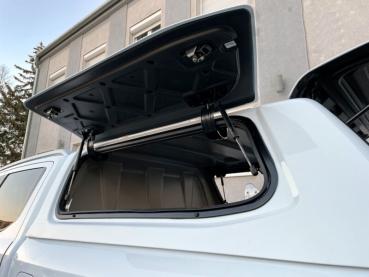 Hardtop mit seitlichen Klappen und Heckklappe, in Frozen White lackiert, für Ford Ranger Doppelkabiner, Modell 2023