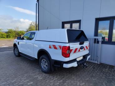 Hardtop ohne Seitenscheiben, Farbe: Weiß, kabinenhoch, für Ford Ranger X-tra Cab, 1,5-Kabiner, Modell 2023