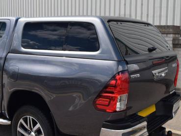 Hardtop mit aufstellbaren Seitenscheiben, in Wagenfarbe lackiert, kabinenhoch, für Toyota Hilux Doppelkabiner, Modell 2021