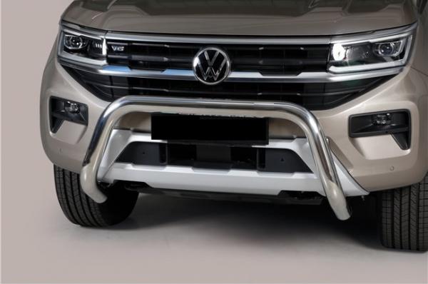 EU-Personenschutzbügel, D: 76 mm, Edelstahl poliert, inkl. EG-Genehmigung für VW Amarok Modell 2023