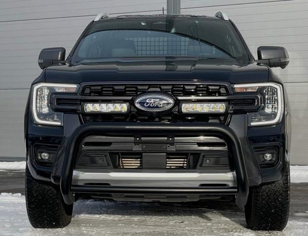 EU-Personenschutzbügel D: 76 mm + D:51mm, schwarz matt pulverbeschichtet, inkl. EG-Genehmigung für Ford Ranger Modell 2023