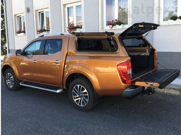 Hardtop mit aufklappbaren Seitenscheiben, in Wagenfarbe lackiert, kabinenhoch, für Renault Alaskan Doppelkabiner, Modell 2018